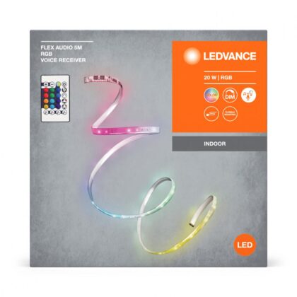 Kit Banda LED RGB Ledvance FLEX Audio cu Telecomanda, 20W,
